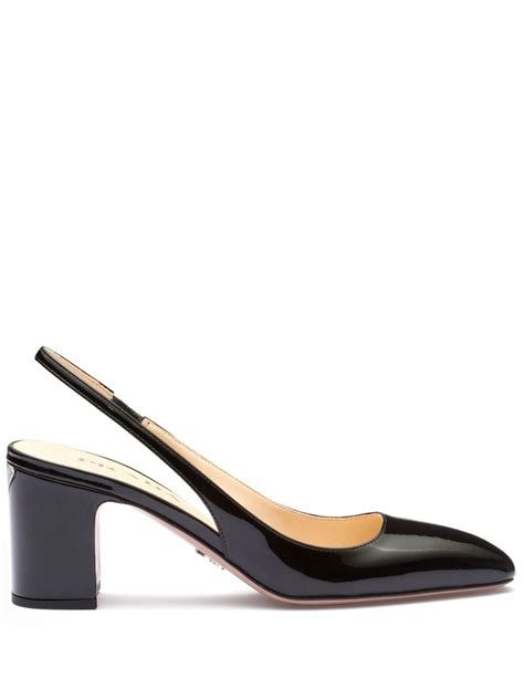 buy prada sligh back pump|Prada Logo Patent Slingback Pump (Women) .